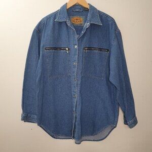 Liz Claiborne Vintage Jeans Denim Button Up Shirt